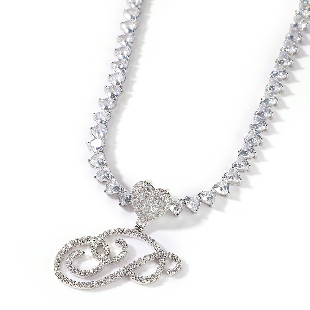 Tennis Bracelet Cubic - Uwin huruf pengeriting dengan 6mm rantai