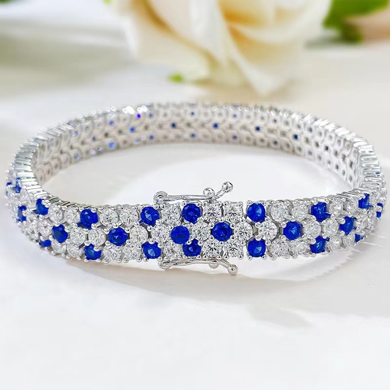 Tennis Bracelet Cubic - Gelang Tenis Wanita Berlapis Dua dengan