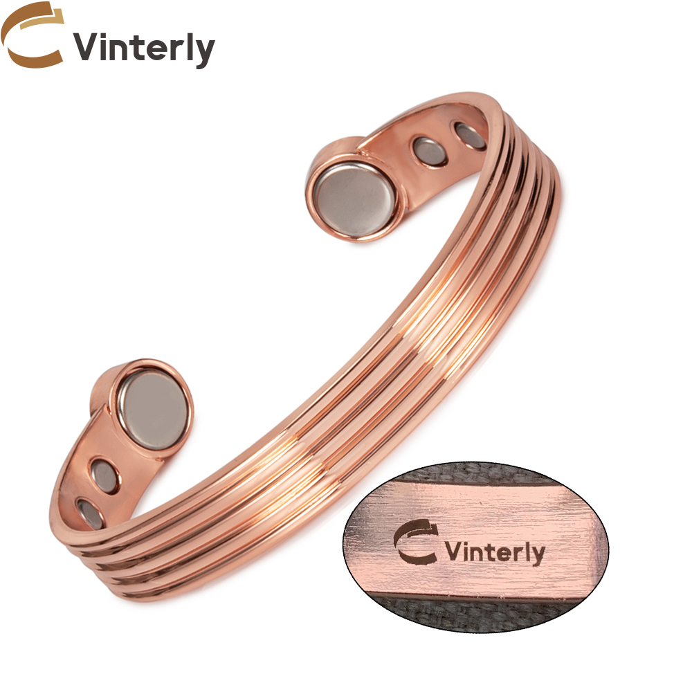 Rose Gold Bracelet - Gelang tembaga murni kustom untuk pria