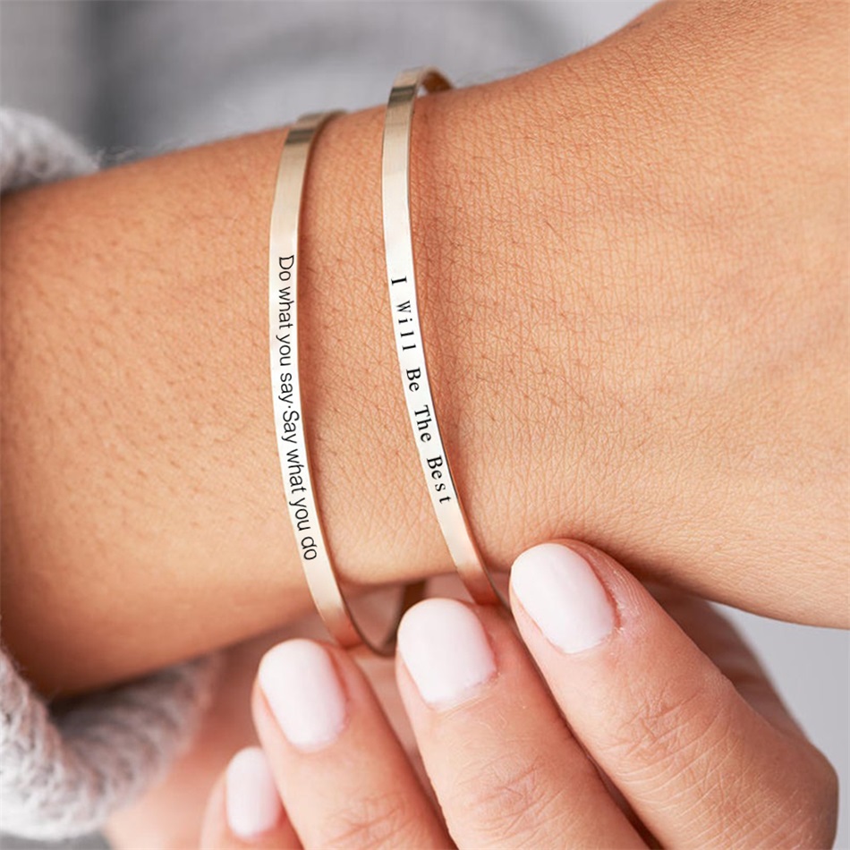 Rose Gold Bracelet - 4mm 6mm gelang hati kustom nama