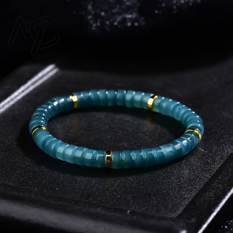 Jewelry & Watches Company - Gelang Manik-manik Abacus Batu Giok Biru