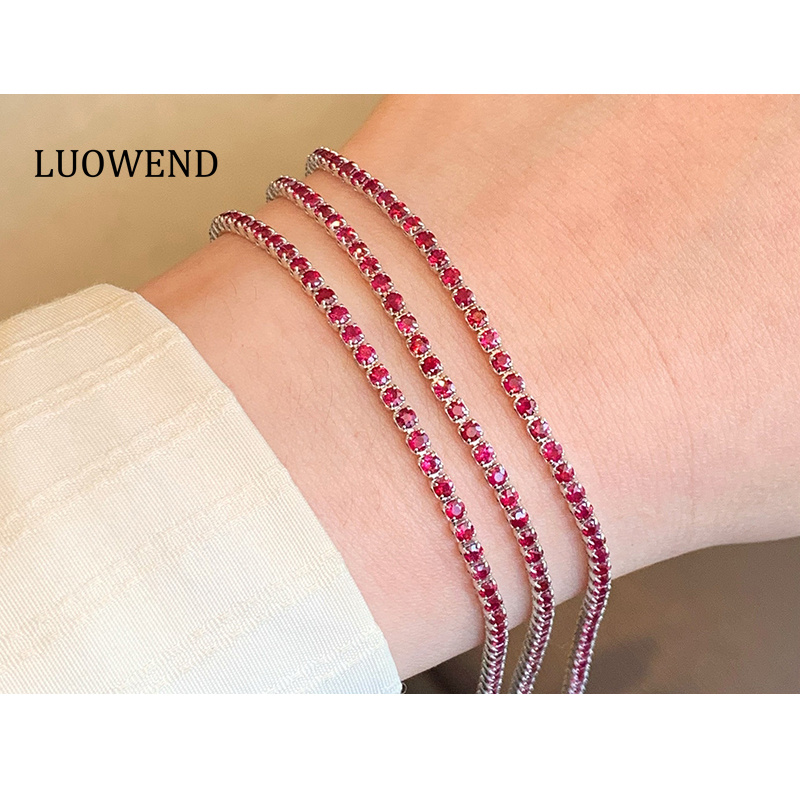 Rose Gold Bracelet - LUOWEND 100% 18K Gelang Emas Putih