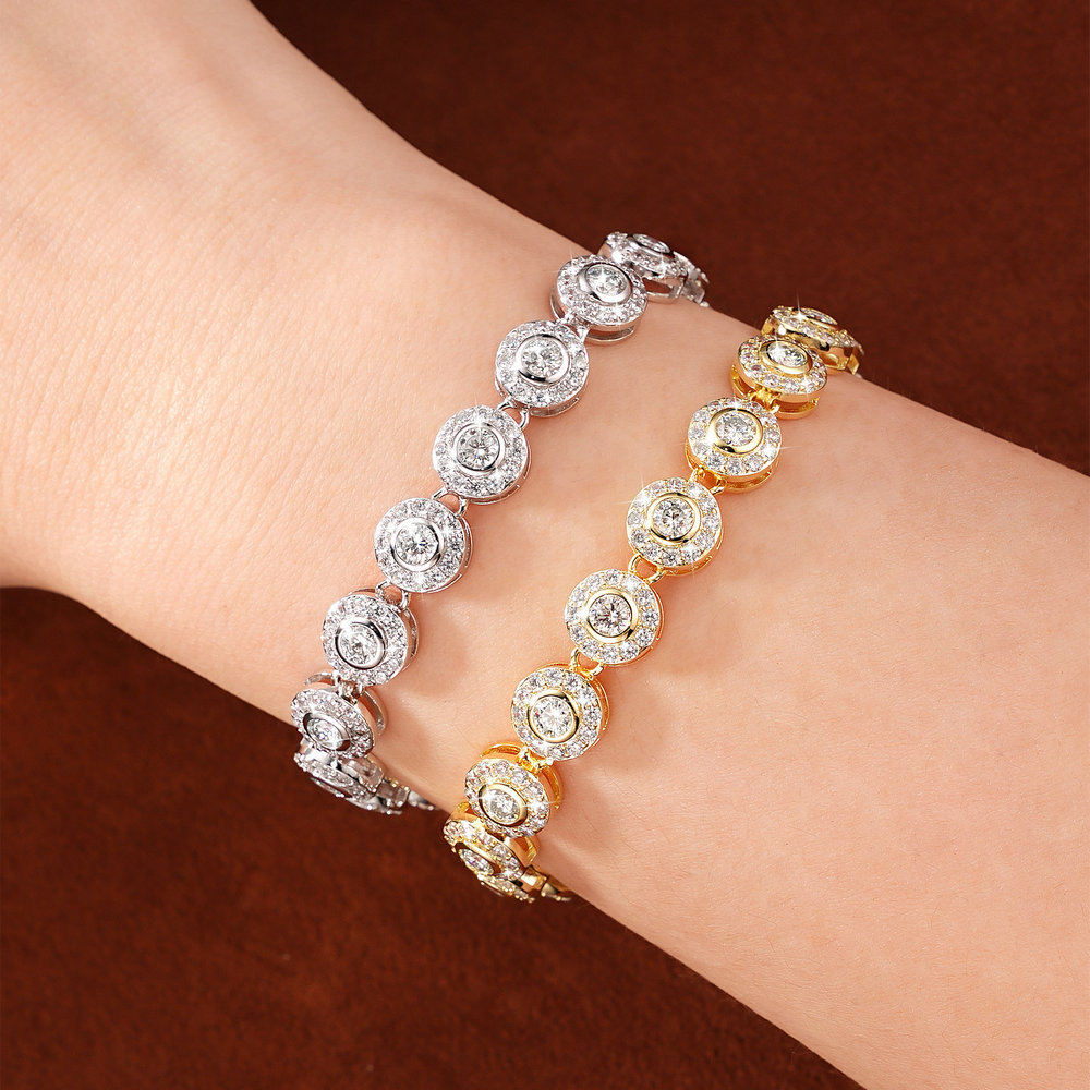 Gelang Tenis Halo Bubble Moiss - Tennis Bracelet Cubic ulasan dan harga