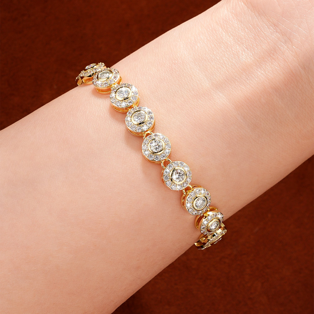 Gelang Tenis Halo Bubble Moiss - Tennis Bracelet Cubic ulasan dan harga