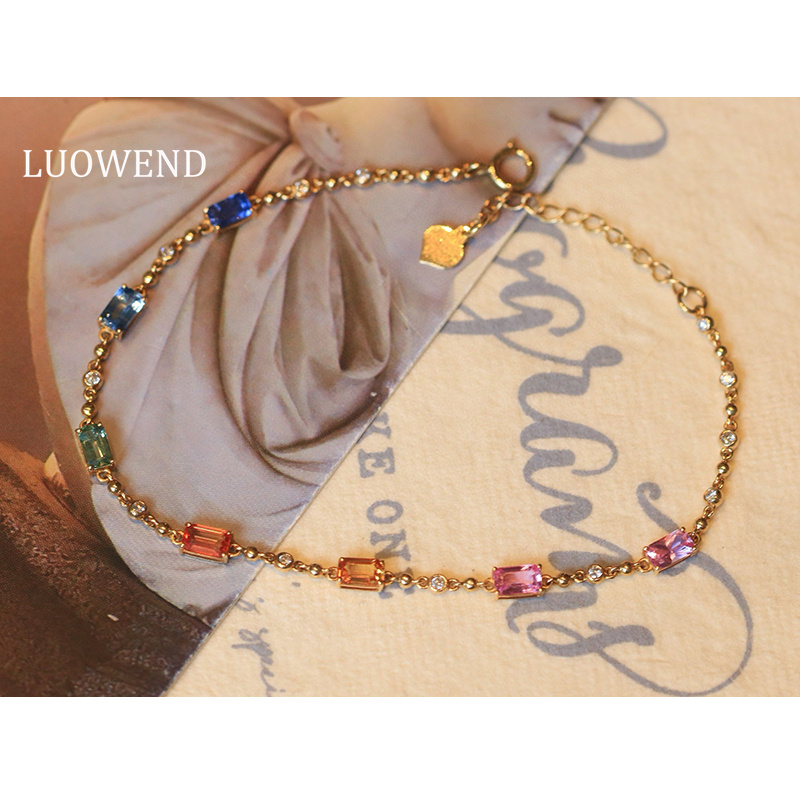 LUOWEND 100% 18K Gelang Emas M - Rose Gold Bracelet ulasan dan harga
