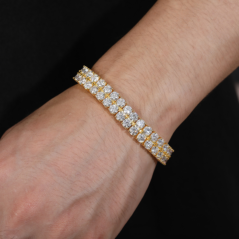 Gelang Tenis Dua Baris Moissan - Tennis Bracelet Cubic ulasan dan harga