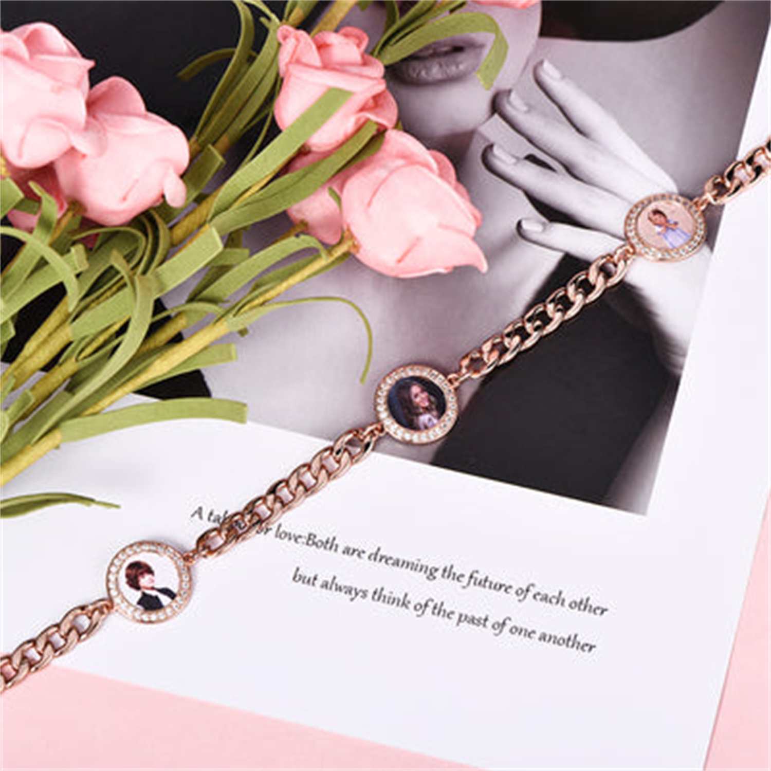 Gelang rantai Kuba personalisa - Rose Gold Bracelet ulasan dan harga