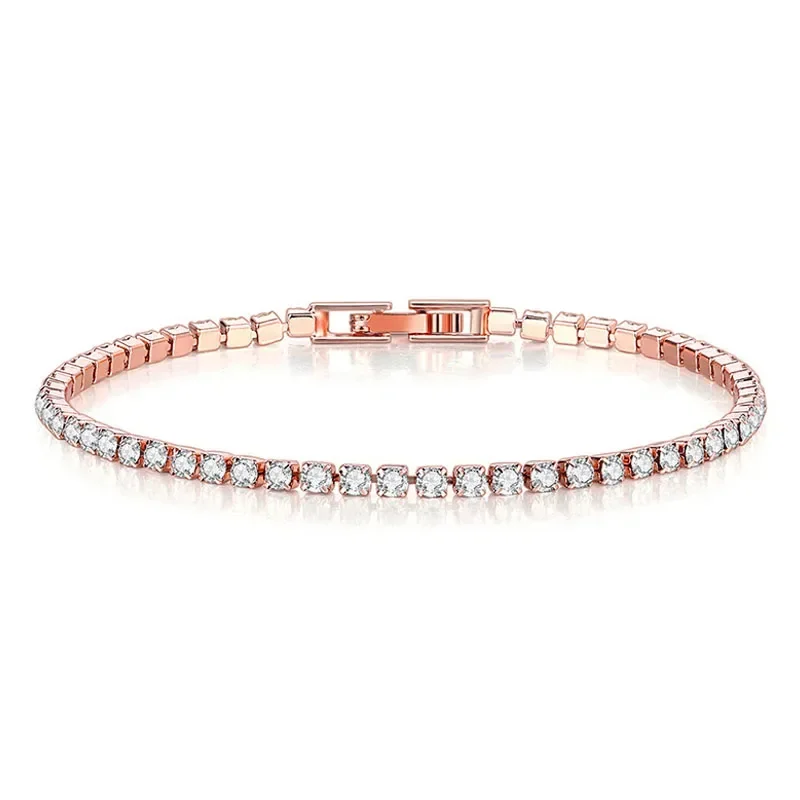 Gelang tenis Hip hop perak mur - Tennis Bracelet Cubic ulasan dan harga