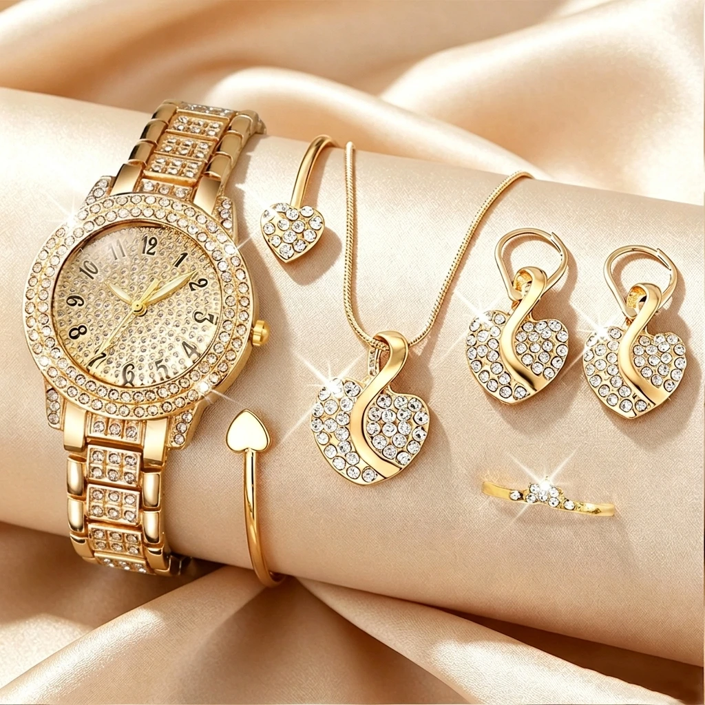 6PCS Set Perhiasan Jam Tangan  - Jewels On Watches ulasan dan harga