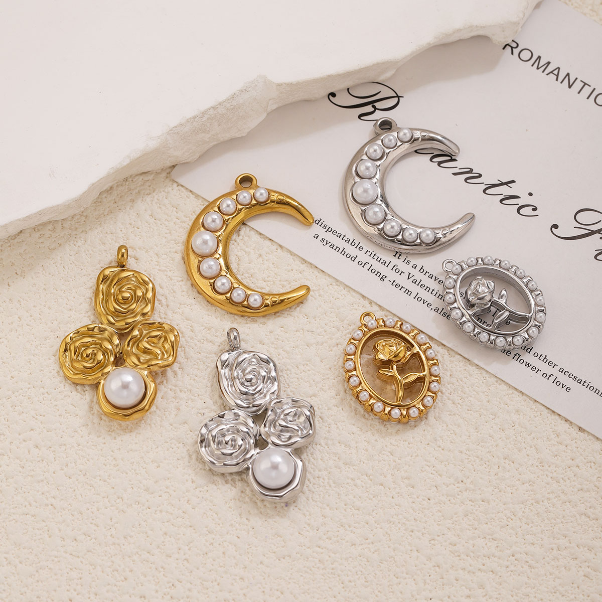 5Pcs Liontin Mutiara Mawar Bul - Rose Gold Bracelet ulasan dan harga