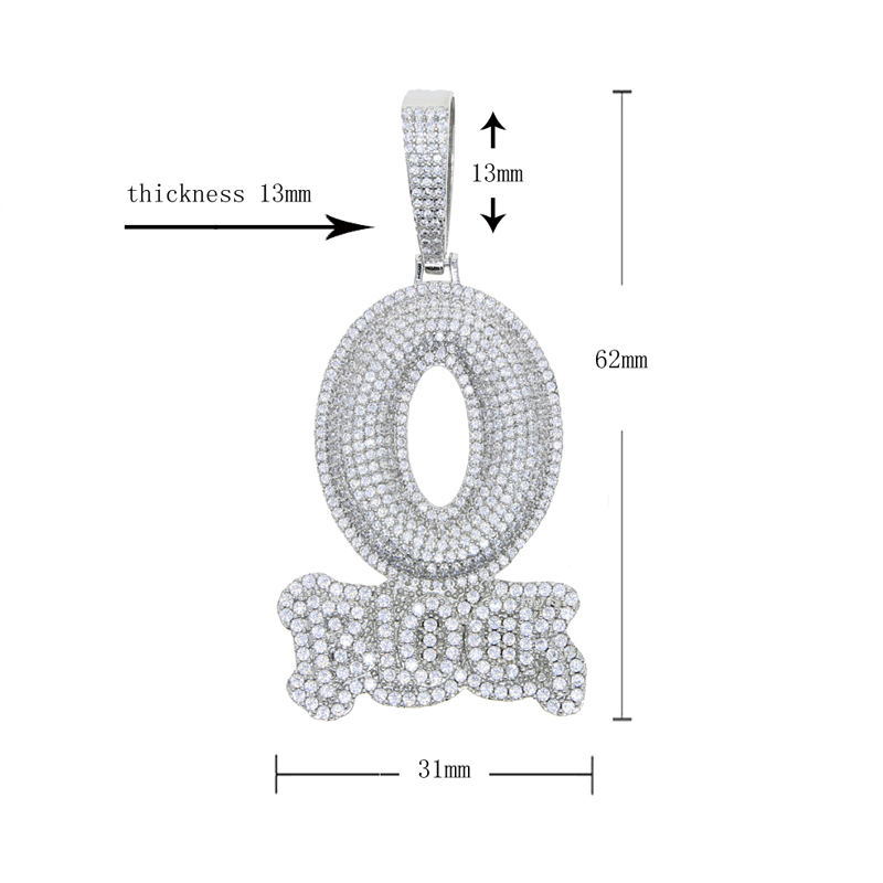 Liontin Blok O Huruf Es Keluar - Tennis Bracelet Cubic ulasan dan harga