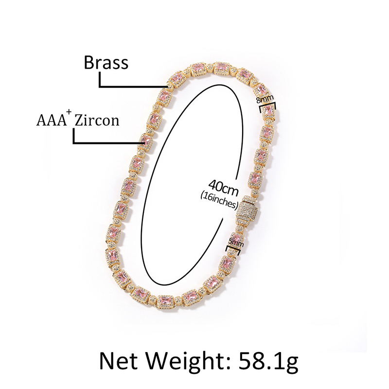Kalung Choker Rantai Tenis Hip - Tennis Bracelet Cubic ulasan dan harga